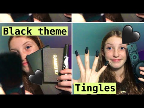 [ASMR] Tingley black items!