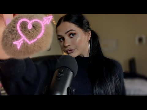 ASMR| DOING YOUR VALENTINES DAY MAKEUP (UP CLOSE PERSONAL ATTENTION)