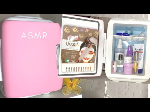 ASMR | What's In My Skincare Fridge | unboxing & set up