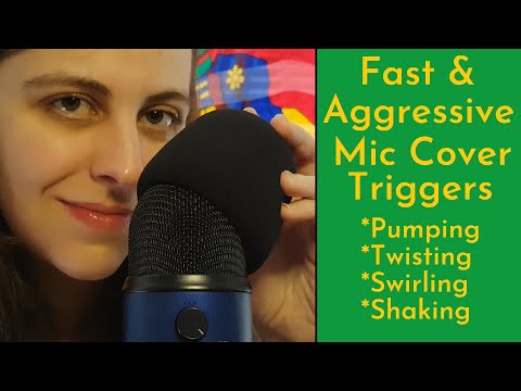ASMR Fast & Aggressive Mic Cover Triggers Mix - Swirling, Pumping, Shaking & Twisting (Extra Long!)