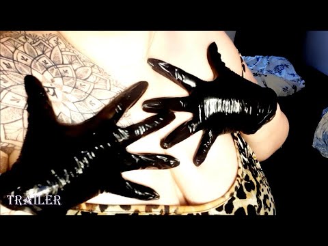 ASMR mouth attention, feather dust, oil applying on chest with latex gloves, (Patreon teaser)