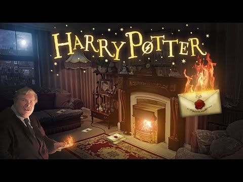 Hogwarts letters 🔥 Fireplace [ASMR] Harry Potter Philosopher's Stone Ambience✨Owls & Rain on Window