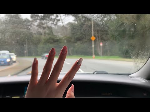 ASMR Rainy Car Driving and Tapping