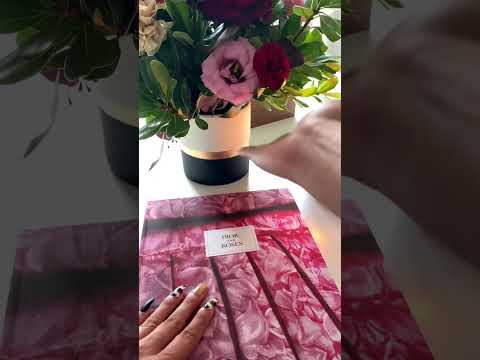 🌹 Relaxing Page Turning & Book Tapping 📚 Dior Rose Book #asmr #asmrtapping #asmrpageturning