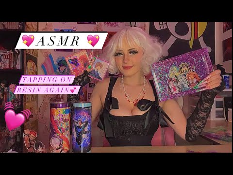ASMR// tapping on my resin restock for my shop💗✨(whispering & tapping)