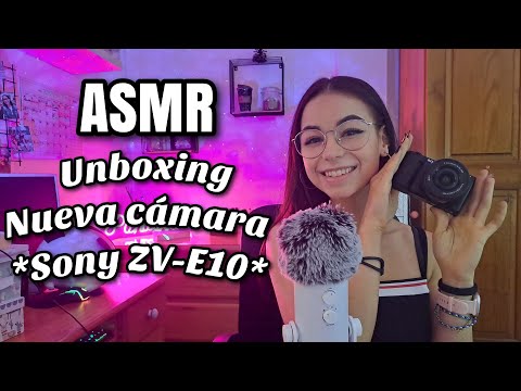 ASMR UNBOXING NUEVA CÁMARA!🤩📸(Sony ZV-E10)|Tapping & Talking| ASMR en español para dormir | Pandasmr