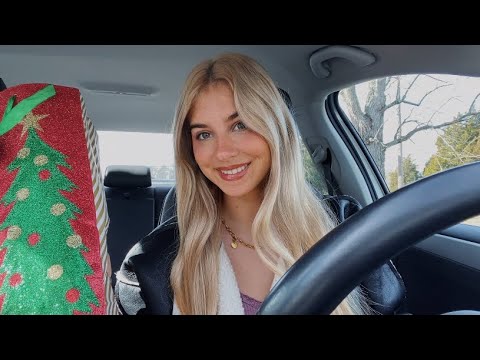 ASMR Secret Santa Gift Haul 🎄 Tapping, Scratching, Soft Spoken (in my car)