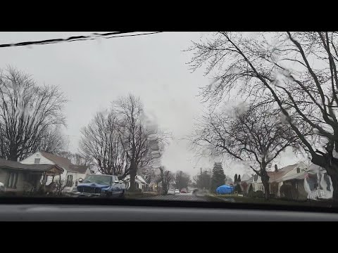 ASMR- Rain Sounds on Window- Fast to Slow Rain- Relax with Me in My Car (some ambient noise)