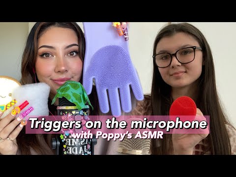 ASMR triggers on the microphone 💓 ~with @poppysasmr ~ | Whispered