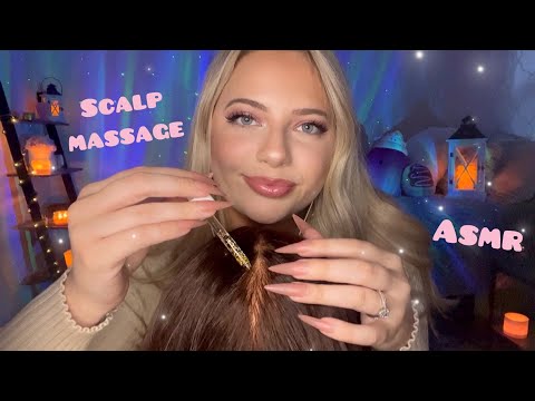 Asmr Scalp Massage 💆‍♀️ Scratching your head & Hair Play with Long Nails 💅