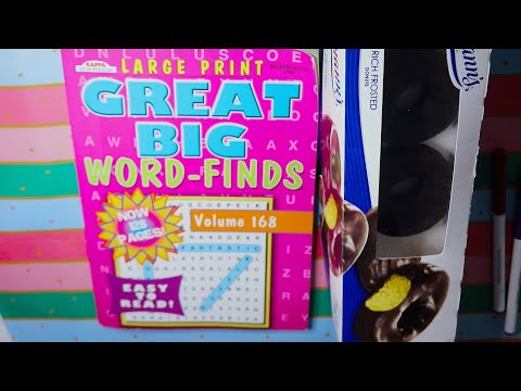 RICH CHOCOLATE COVERED DONUT/ WORD SEARCH NAMES WITH Y ASMR EATING SOUNDS