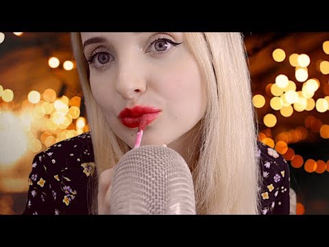 Mouth sounds👄 and kisses 💋💄trying on new lipglosses ASMR
