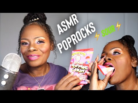 TRYING SOUR POPROCKS ASMR Eating Sounds