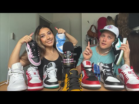 ASMR Sneaker tapping & scratching with my boyfriend ❤️ ~Jordan Air 1 Edition~ | Whispered
