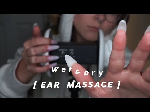 👐 Wet and Dry ASMR Ear Massage 👐 ( No Talking )