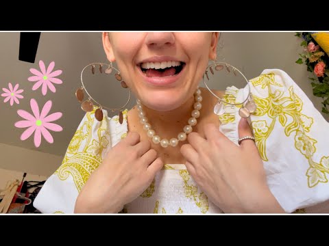 ASMR ~ TINGLY jewelry rambles! 🌼 with gum chewing & soft speaking | ADHD, Cats, Journaling