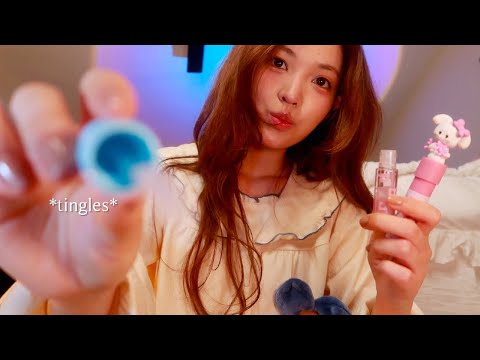 ASMR | Sleepy Makeup on a Spring Night 🪷🌙 {tingly personal attention + layered sounds}