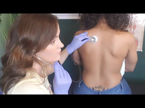 ASMR Real Person Back Exam & Scalp Inspection (Personal Attention, Spine Exam) Relaxing Back Massage