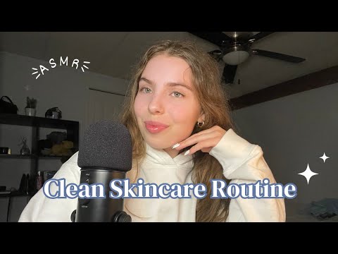 ASMR my night time skincare routine (glass tapping, layered sounds)