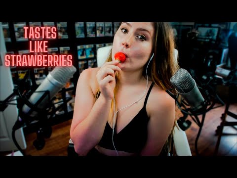 I'M SWEET LIKE STRAWBERRIES - Yummy Strawberry eating ASMR - Mouth sounds