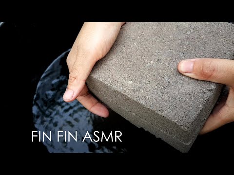 Relaxing Gritty Sandment Block Crumble in Water | ASMR #366