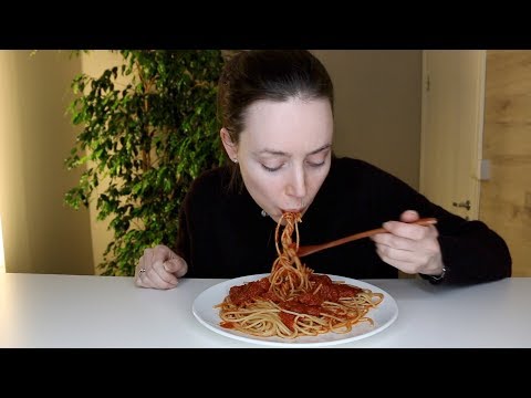ASMR Whisper Eating Sounds Spaghetti