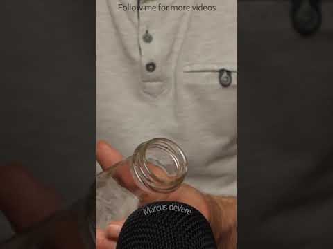 ASMR Knuckles Gently Tapping On Glass Bottle #short