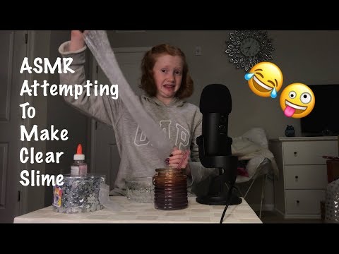 ASMR ~ Attempting To Make Clear Slime!!!!!!