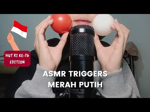 asmr triggers merah putih 🔴⚪ | Indonesian day edition🇮🇩 | tapping, scratching, and some hand sounds✨