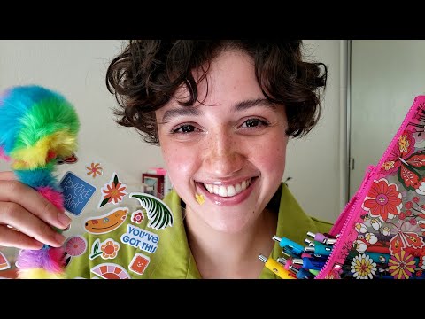 ASMR Classmate Draws on Your Face ✍🏼 (Personal Attention, Mouth Sounds, Fidget Toys & Face Tracing)