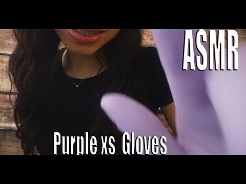 {ASMR} Purple extra small gloves