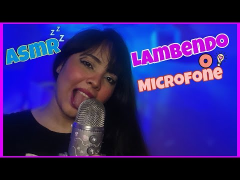 Asmr lambendo o mic 👅💦 licking the microphone