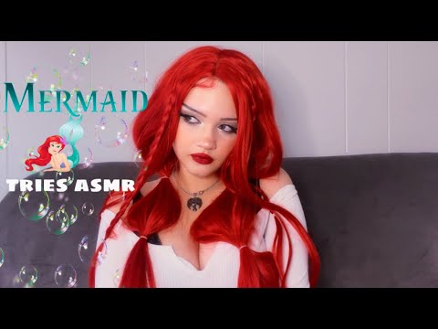 MERMAID tries ASMR underwater🫧🐟 (mouth sounds,layered sounds,face brushing,rings)no talking!