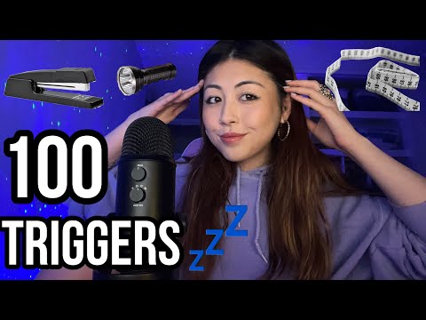ASMR 100 triggers - 2 Minutes (asmr for NO headphones 🚫🎧)