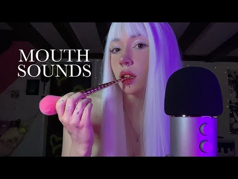 Wet and Dry Mouth Sounds ASMR | Teeth Tapping, Breathing Exercises, Brush Nibbling, Mic Blowing