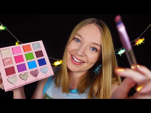 ASMR Doing Your Makeup (Unintelligible Whispers)