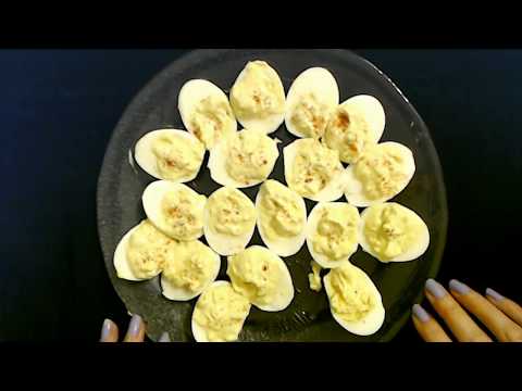 ASMR | Making & Tasting Deviled Eggs (Soft Spoken)