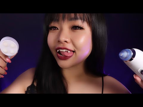 ASMR | Vampire Spa Facial Suction and Extraction Treatment! Sponsored by SilkSilky
