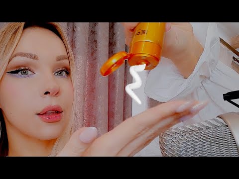 Doing your day skincare ASMR 1 minute