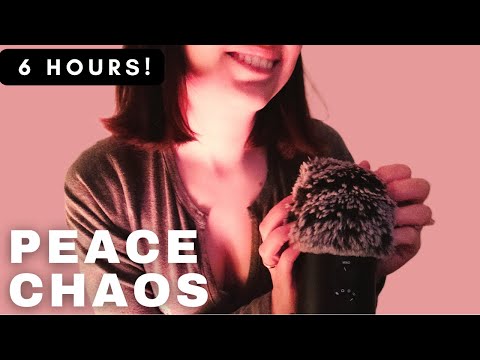 ASMR - 6 HOURS PEACE & CHAOS | FAST AGGRESSIVE FLUFFY Scratching | Soft Spoken | Breathing