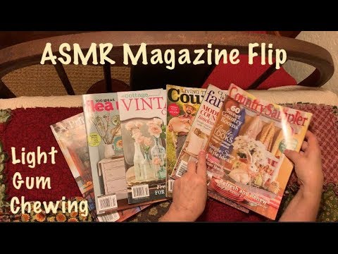 ASMR Request/Magazine page turning(flipping)/light gum chewing(No talking)