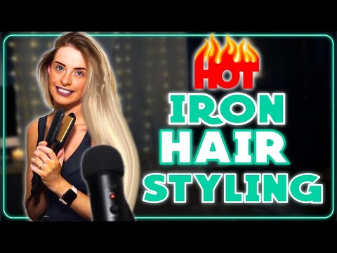 [ASMR] Hair Straightening Sounds  - No Talking !! [Hot Iron] [Flat Iron]