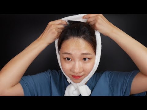 [English ASMR] Korean skincare routine🌼Get unready with me🌼 Ear to ear whispering
