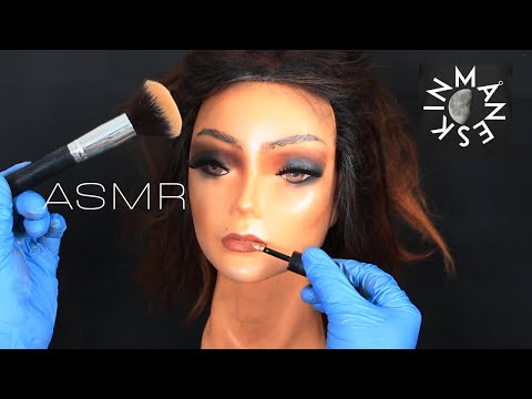 ASMR Maneskin Inspired Makeup on Mannequin Head | Satisfying