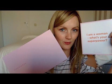 ASMR - Goodiebox unboxing, soft spoken, tapping & packaging sounds