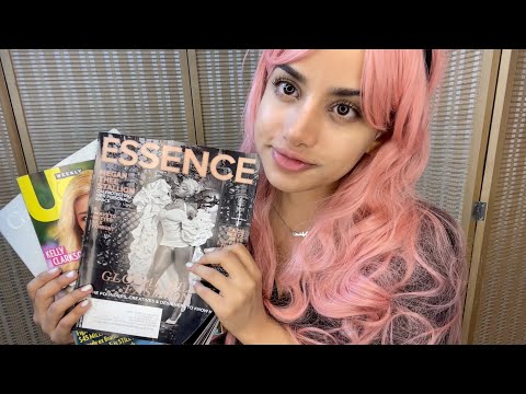 ASMR Chewing Gum While Flipping Magazines