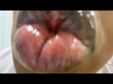 ASMR Big Pucker Lips kissing and Licking You to Bed (tongue fluttering, tongue swirls & more)