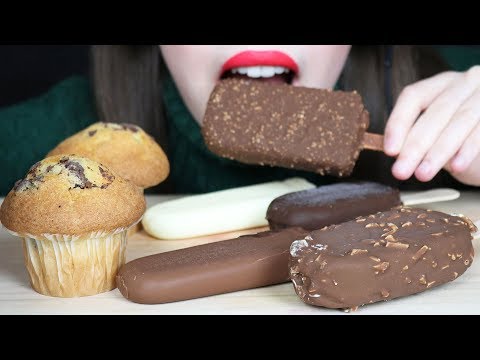 ASMR MUFFINS + CZECH ICE CREAM BARS with TOO MUCH WHIPPED CREAM *messy* | EATING SOUNDS (NO TALKING)