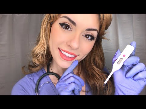 ASMR Nurse Check Up In BED ♥ Night Nurse Exam Soft Spoken, Personal Attention, Eye, Ear Exam RP