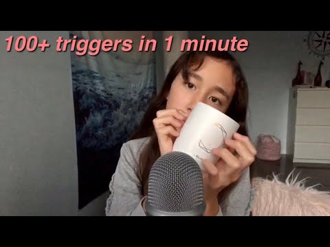 ASMR 100+ triggers in 1 minute